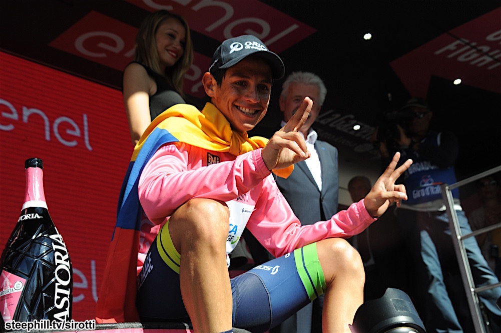 27-05-2016 Giro D'italia; Tappa 19 Pinerolo - Risoul; 2016, Orica Greenedge; Chaves Rubio, Johan Estaban; Risoul;