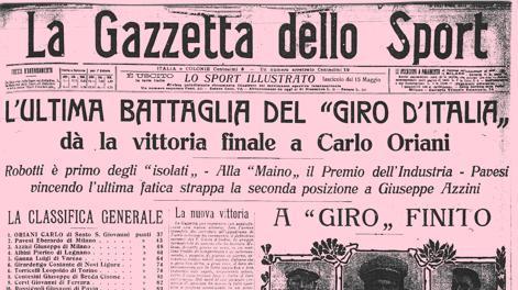 La copertina della gazzetta del 23 maggio 1913