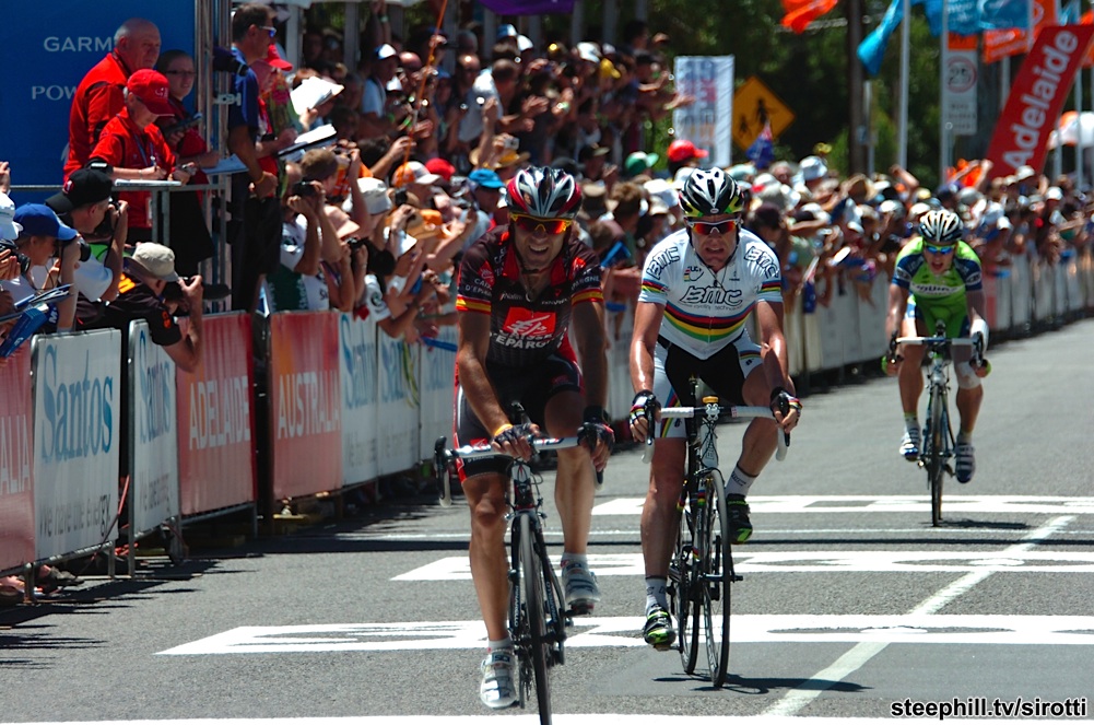 2010, Tour Down Under, tappa 05 Snapper Point - Willunga, Caisse d'Epargne, Bmc Racing, Valverde Alejandro, Evans Cadel, Willunga